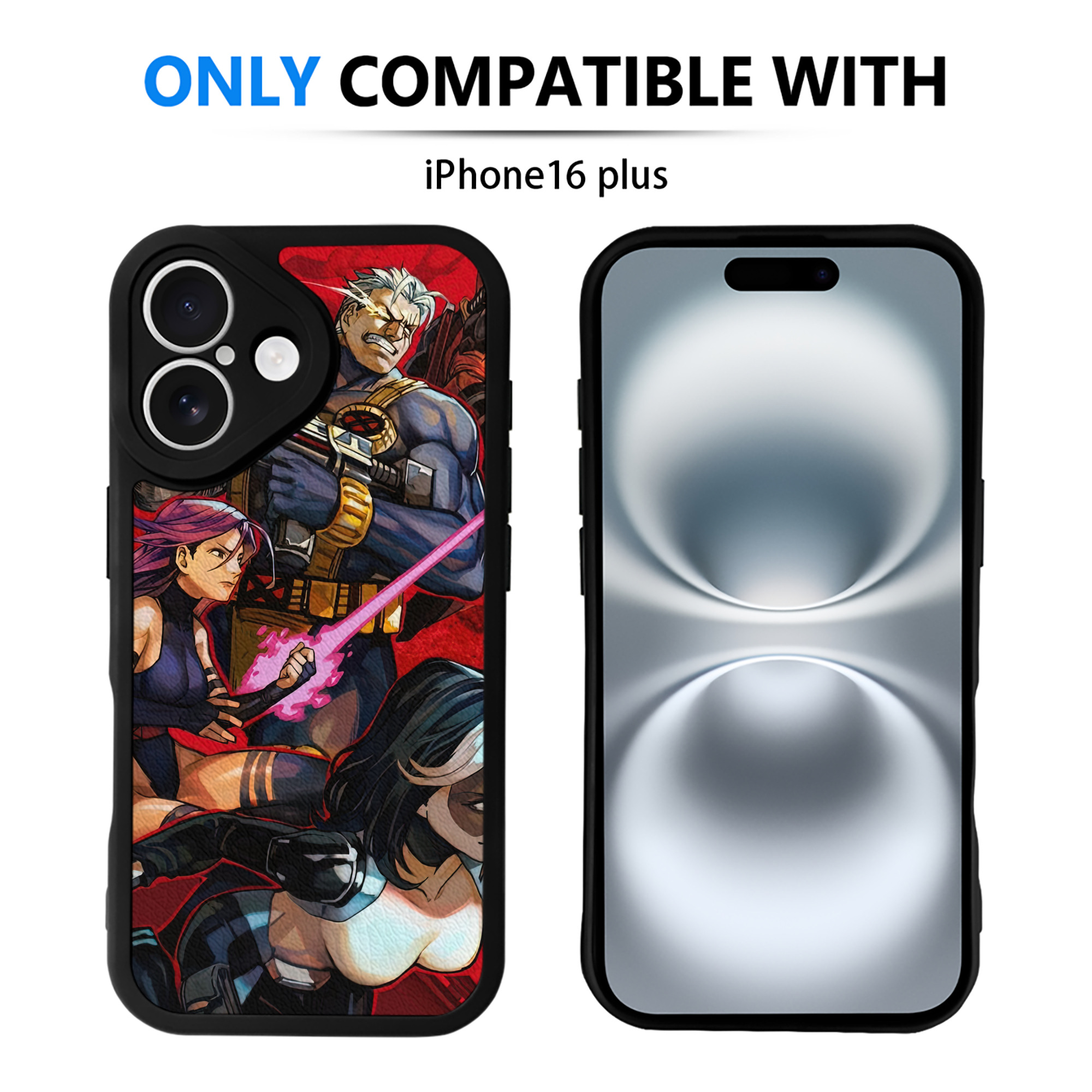 （画像用） Deadpool デッドプール 【iPhone 16シリーズ対応】シリコンスマホケース（レザー調） 材質：シリコン